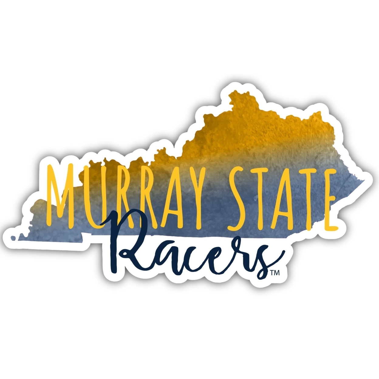 Murray State University Watercolor State Die Cut Decal 2-Inch