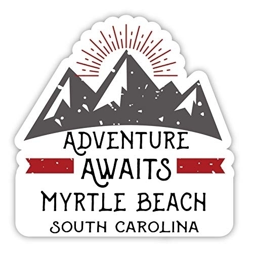 Myrtle Beach South Carolina Souvenir 4-Inch Fridge Magnet Adventure Awaits Design