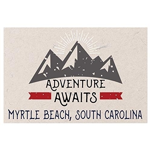 Myrtle Beach South Carolina Souvenir 2x3 Inch Fridge Magnet Adventure Awaits Design