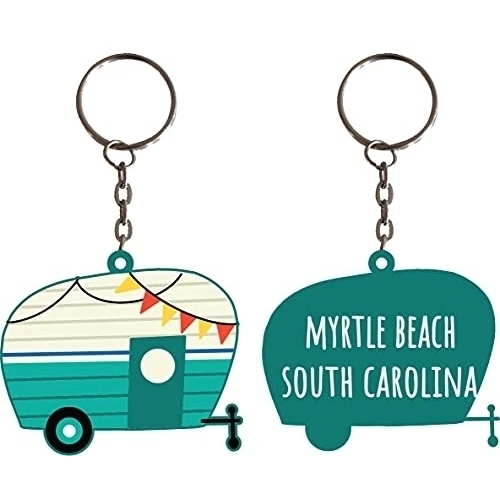 Myrtle Beach South Carolina Souvenir Camper Metal Keychain