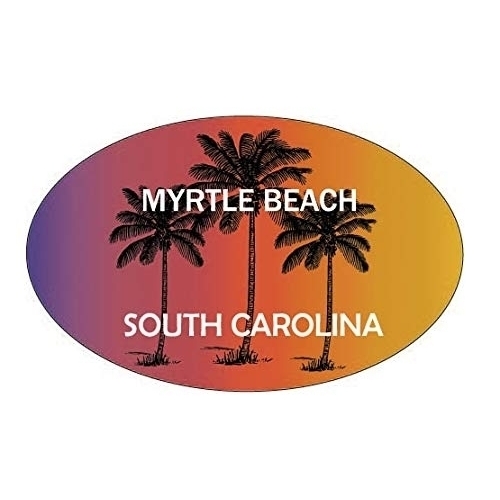 Myrtle Beach South Carolina Trendy Souvenir Oval Decal