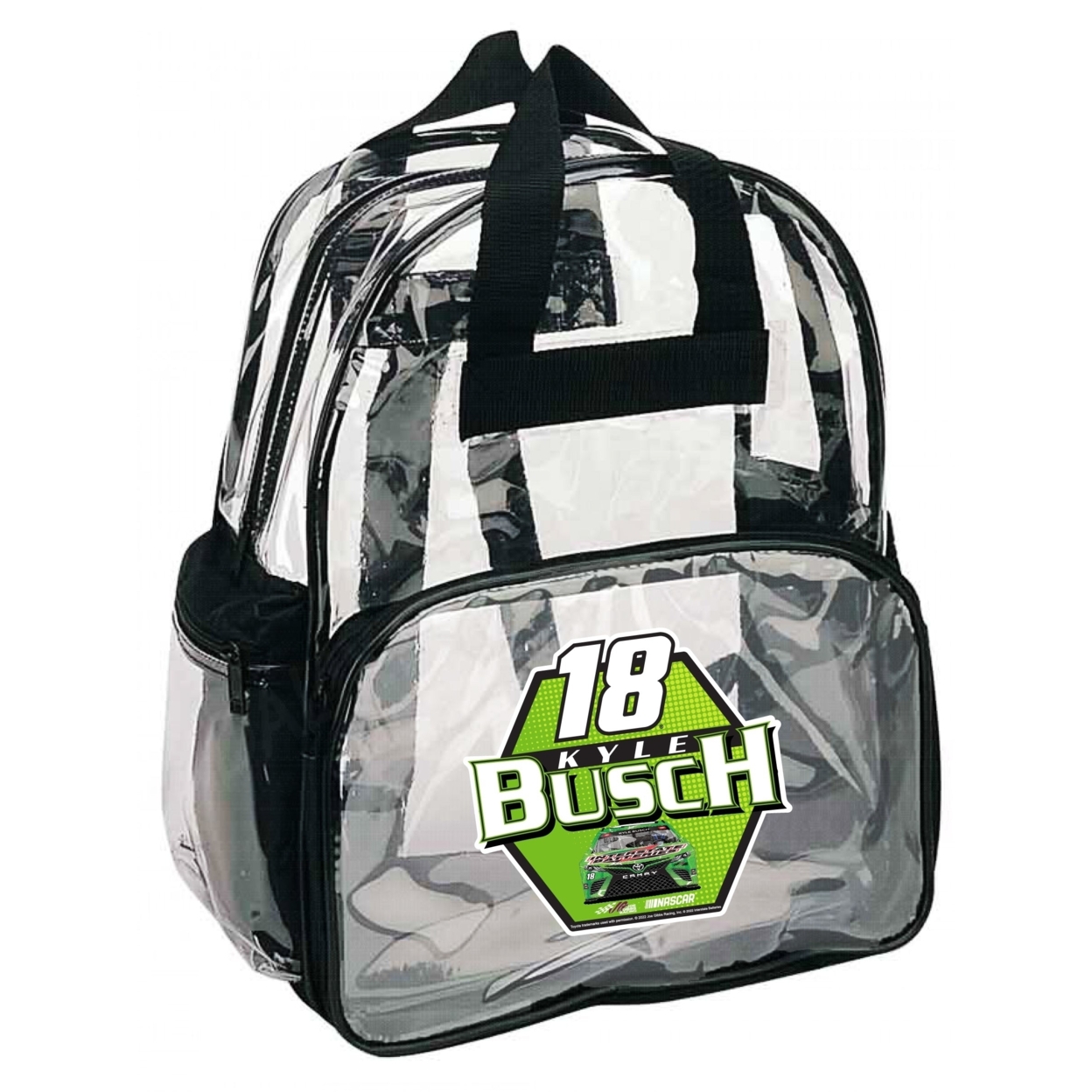 #18 Kyle Busch Officially Licensed Clear Backpack