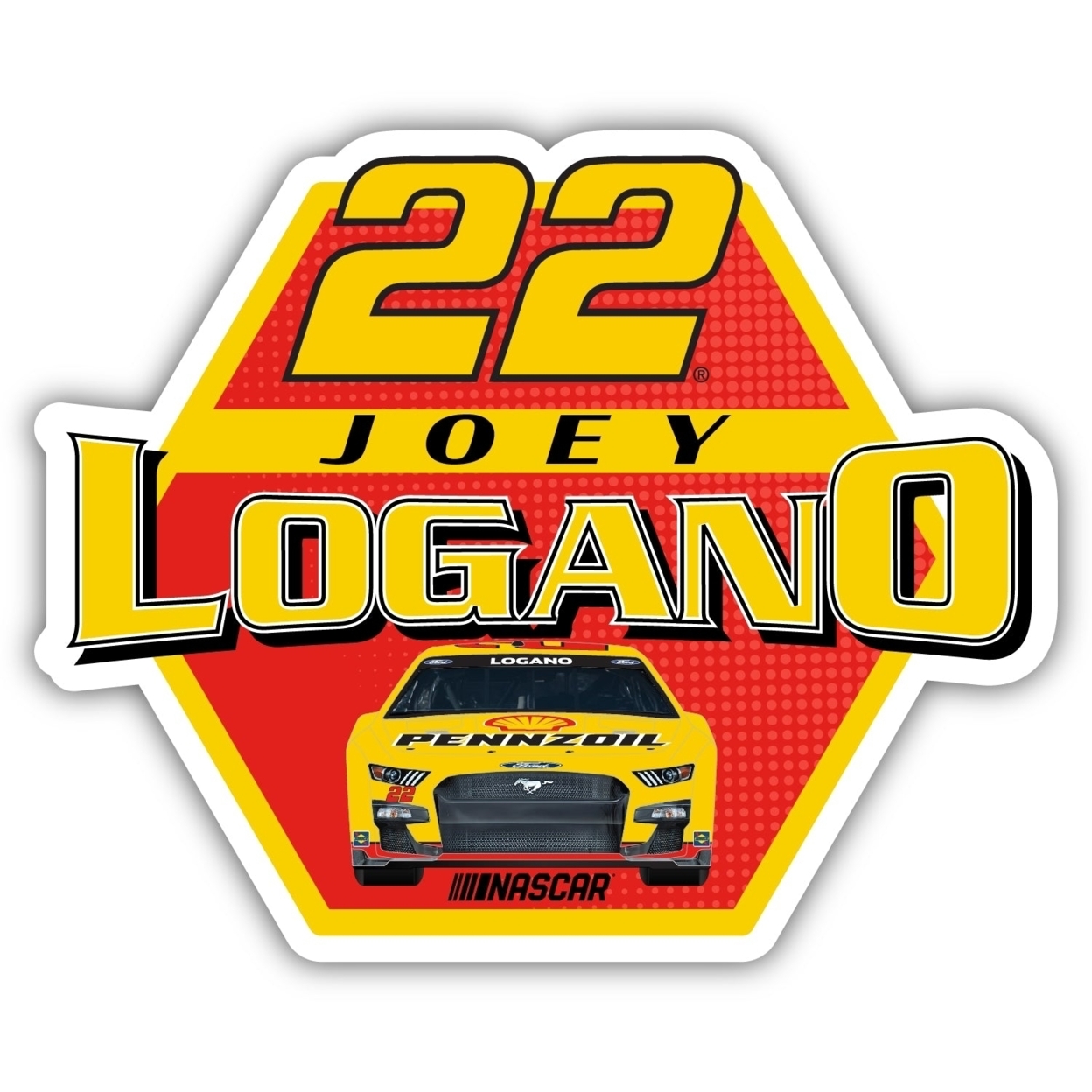 Nascar #22 Joey Logano 4-Inch Vinyl Decal Sticker New For 2022