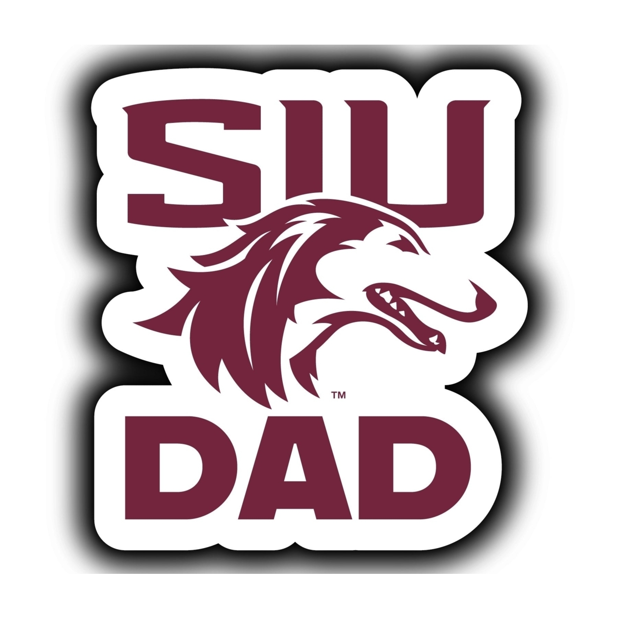 Southern Illinois Salukis 4-Inch Proud Dad Die Cut Decal