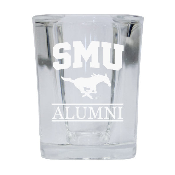 Southern Methodist University Alumni Etched Square Shot Glass