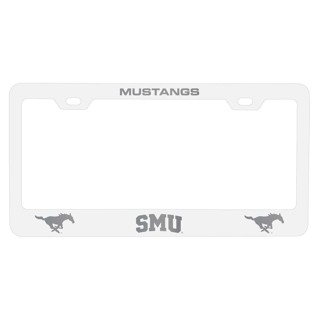 Southern Methodist University Etched Metal License Plate Frame Choose Your Color