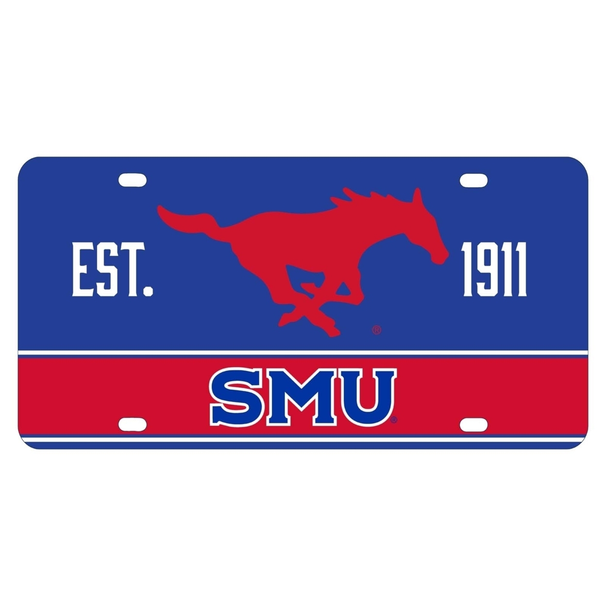Southern Methodist University Metal License Plate