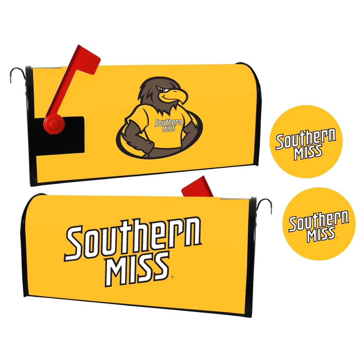 Southern Mississippi Golden Eagles Magnetic Mailbox Cover & Sticker Set