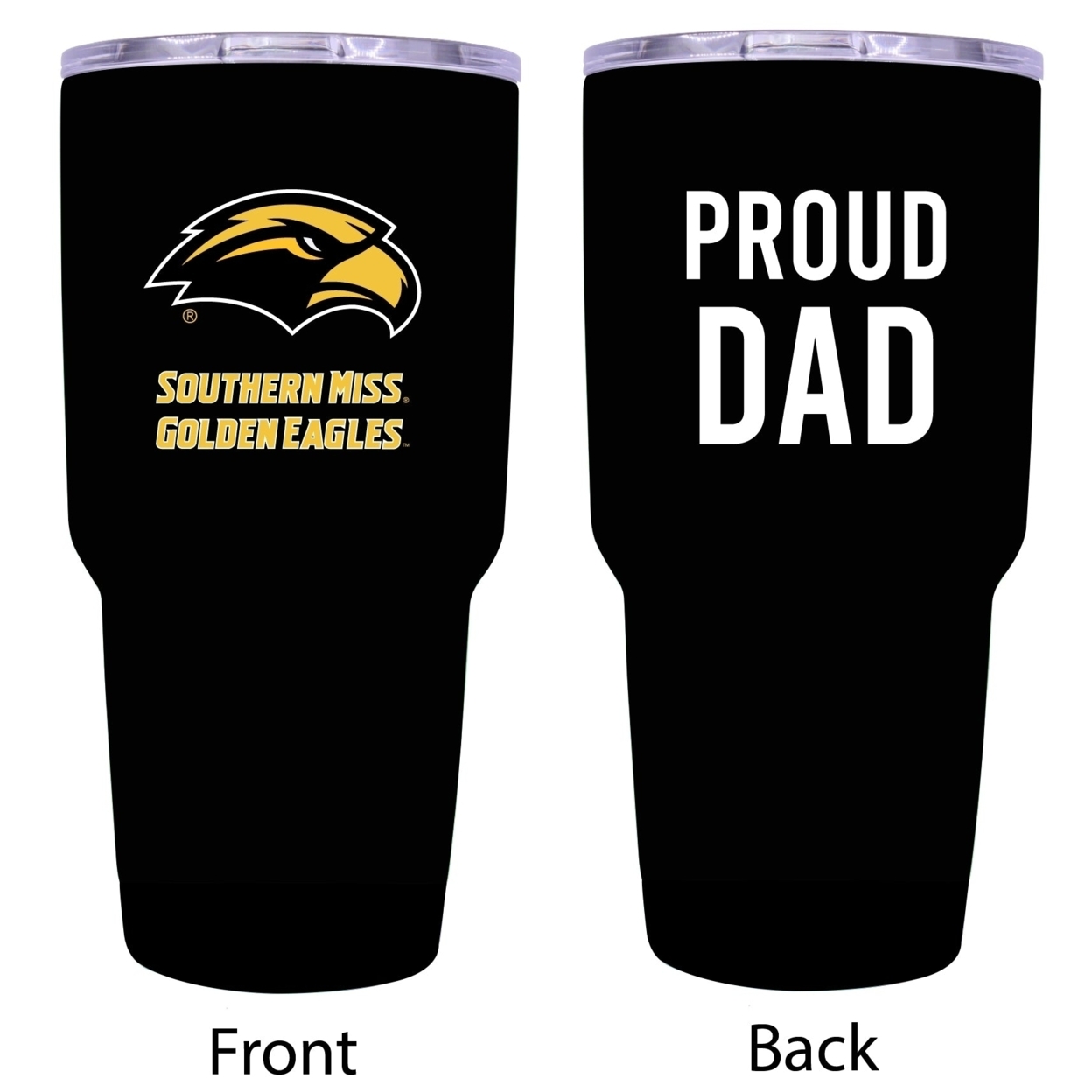 Southern Mississippi Golden Eagles Proud Dad 24 Oz Insulated Stainless Steel Tumblers Choose Your Color.