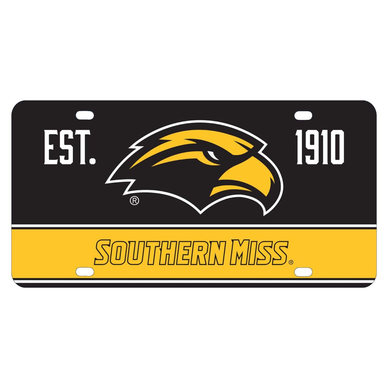 Southern Mississippi Golden Eagles Metal License Plate