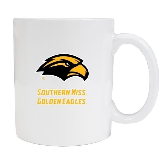 Southern Mississippi Golden Eagles White Ceramic Mug 2-Pack (White).