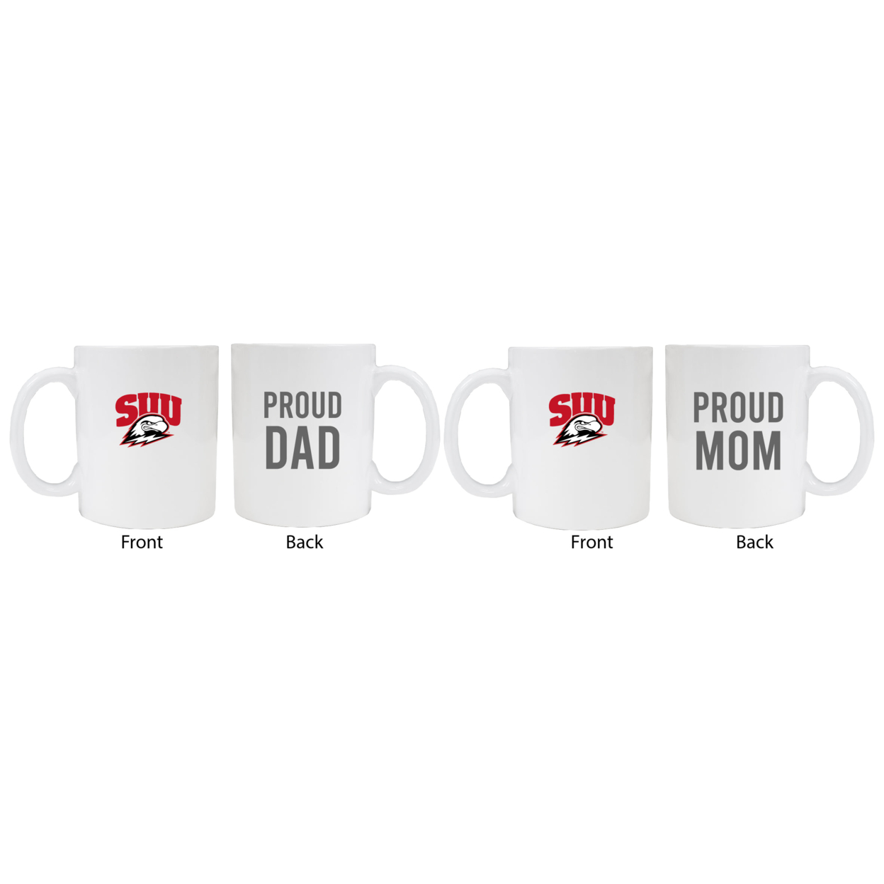 Southern Utah University Proud Mom And Dad White Ceramic Coffee Mug 2 Pack (White).