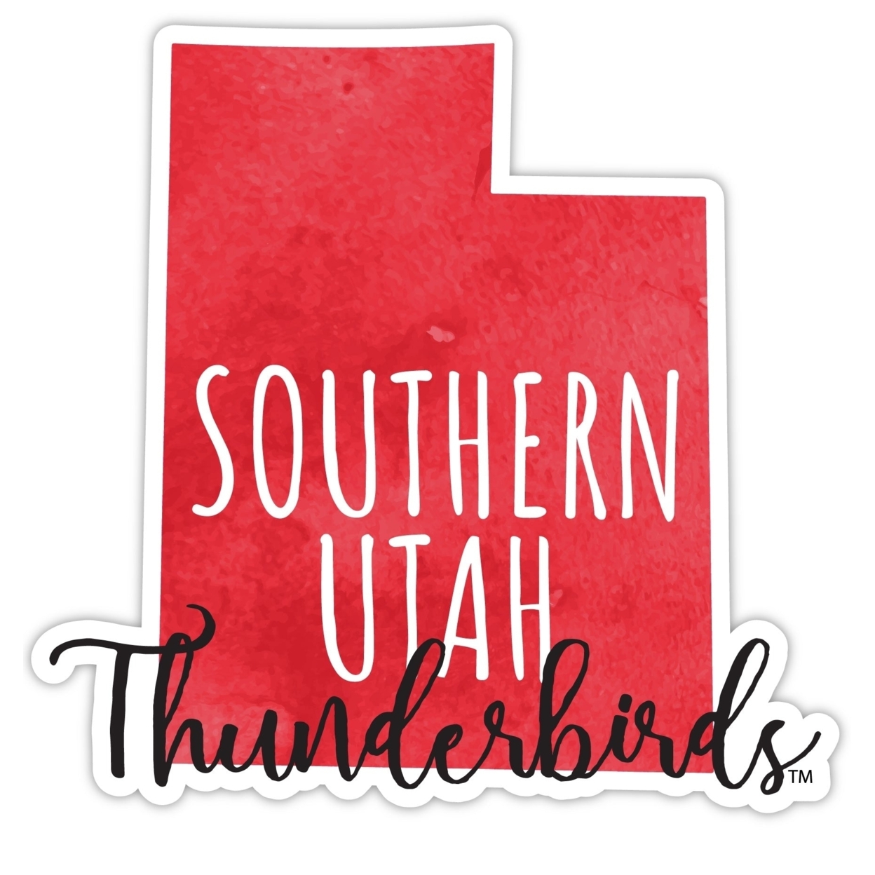 Southern Utah University Watercolor State Die Cut Decal 2-Inch