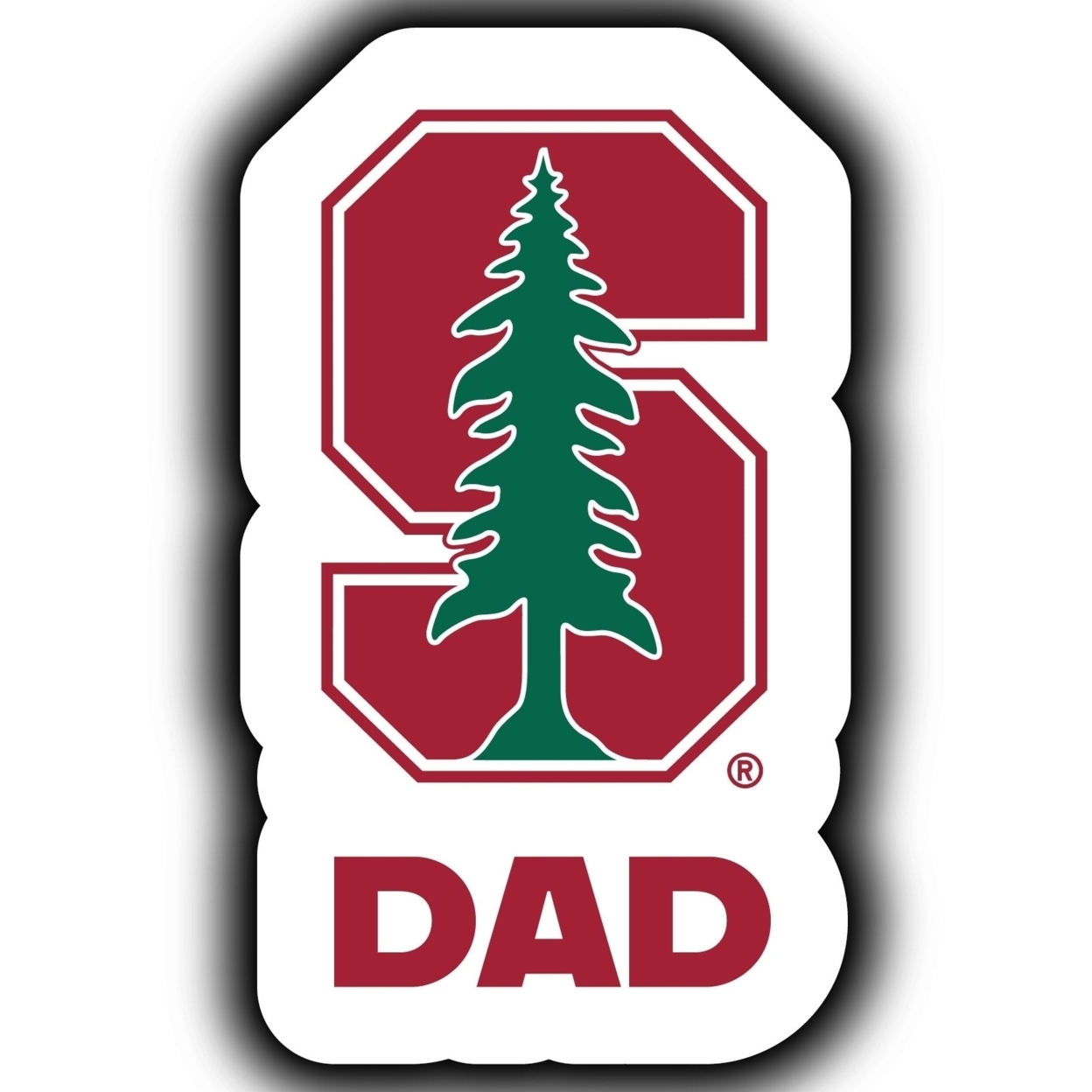 Stanford University 4-Inch Proud Dad Die Cut Decal