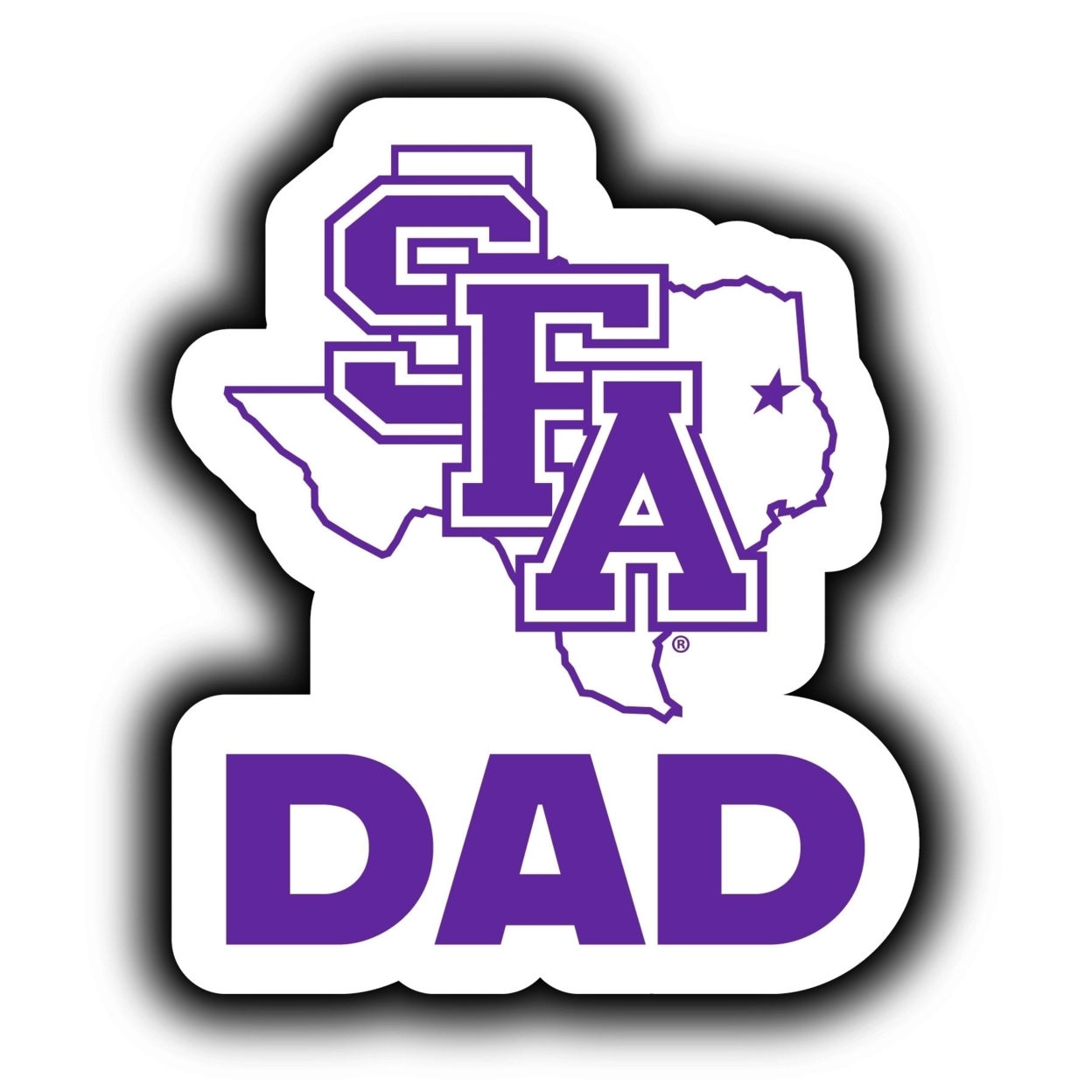 Stephen F. Austin State University 4-Inch Proud Dad Die Cut Decal