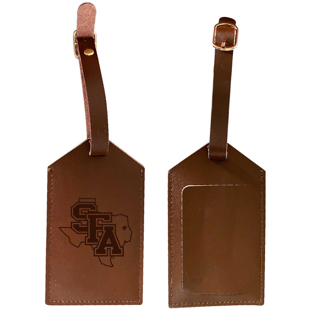 Stephen F. Austin State University Leather Luggage Tag Engraved