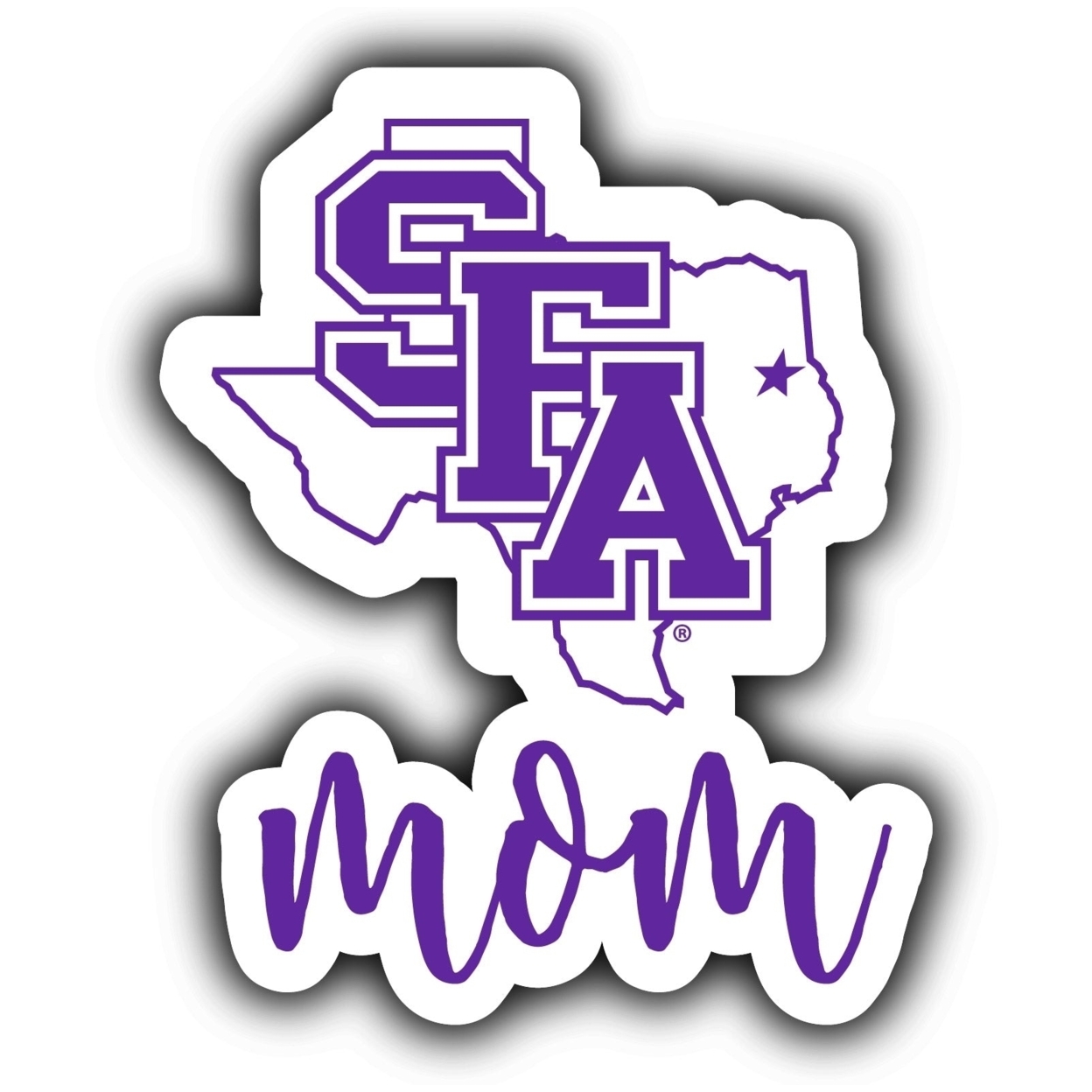 Stephen F. Austin State University Proud Mom 4-Inch Die Cut Decal
