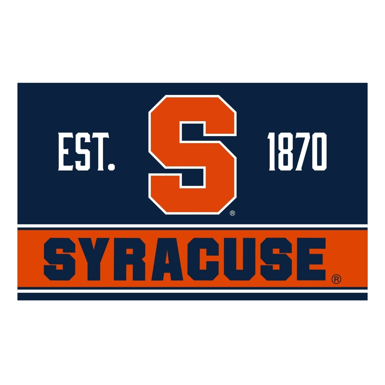 Syracuse Orange Wood Sign With Frame