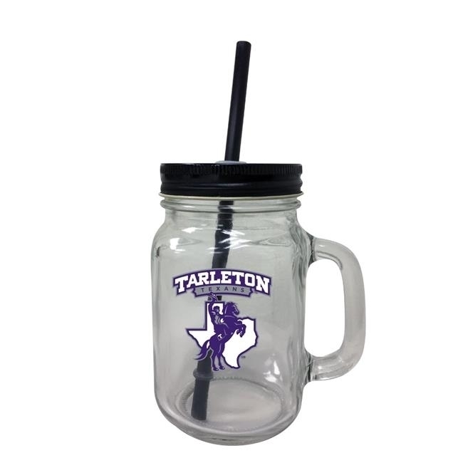 Tarleton State University Mason Jar Glass