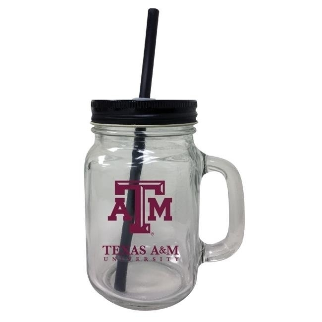 Texas A&M Aggies 16 Oz Mason Jar Glass