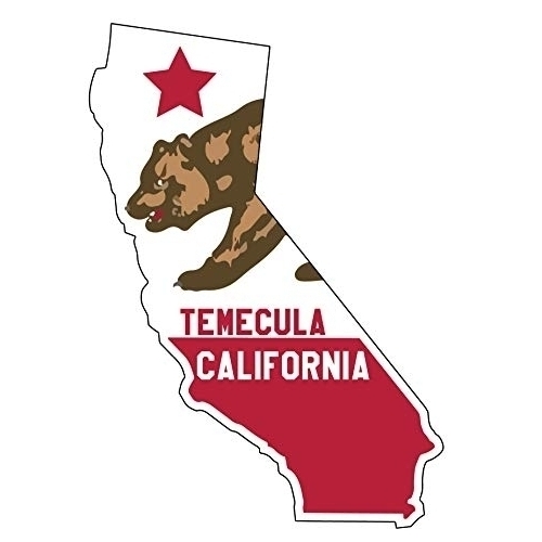 Temecula California 4 State Shape Decal