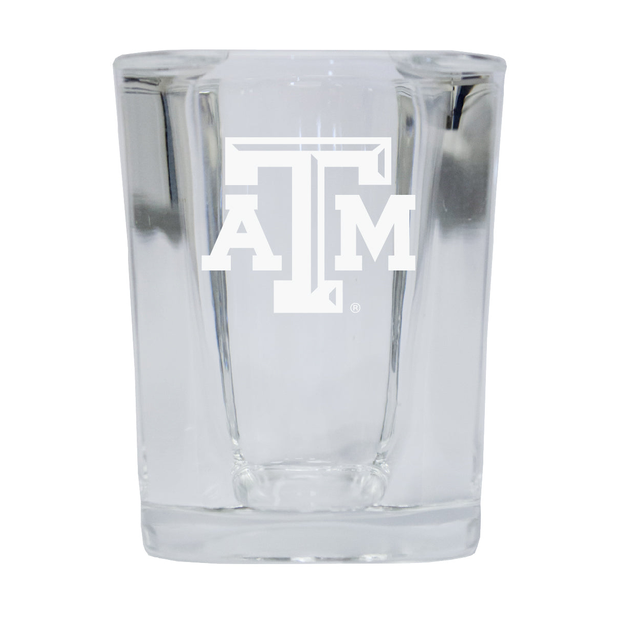 Texas A&M Aggies 2 Ounce Square Shot Glass Laser Etched Logo Design
