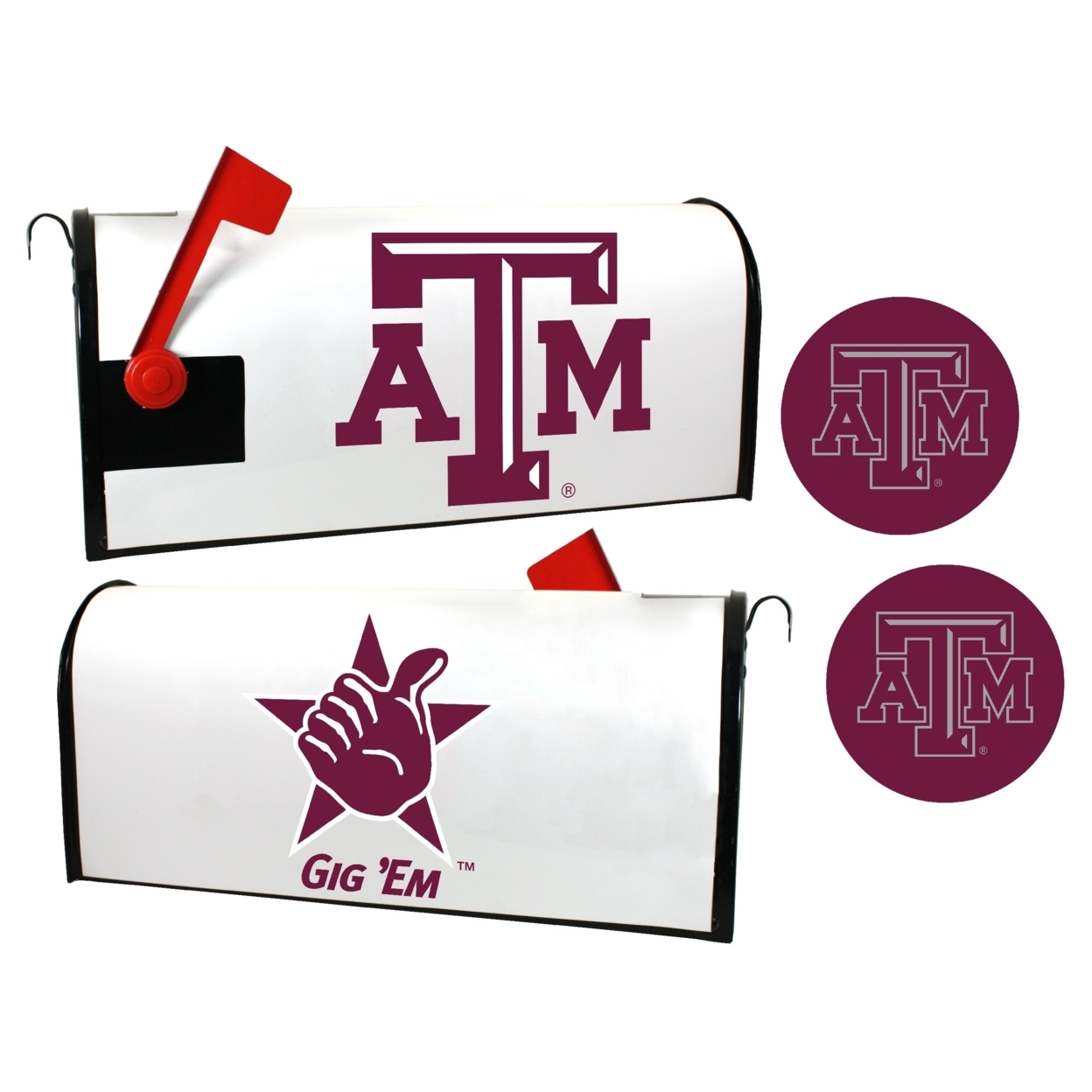 Texas A&M Aggies Magnetic Mailbox Cover & Sticker Set