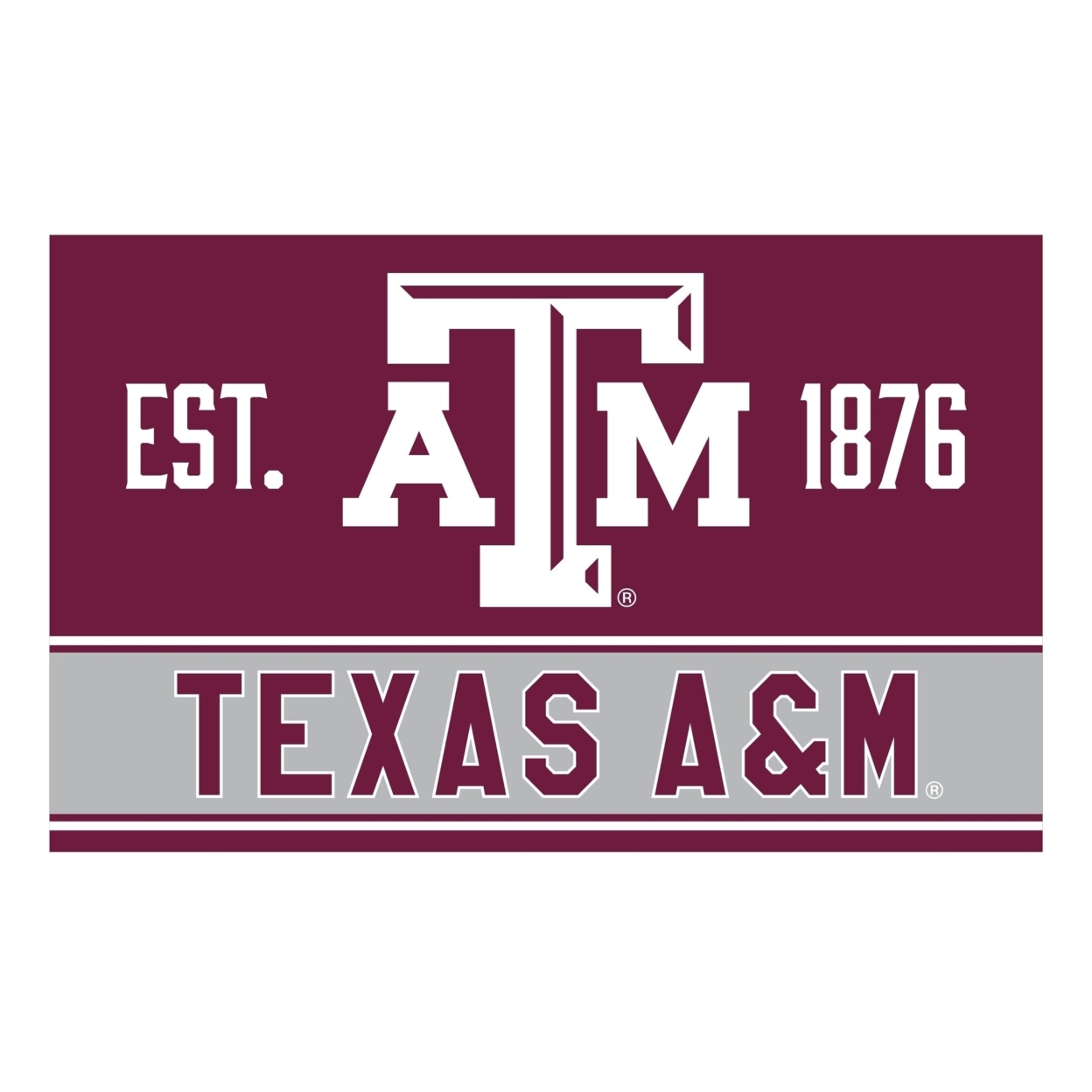 Texas A&M Aggies Wood Sign With Frame
