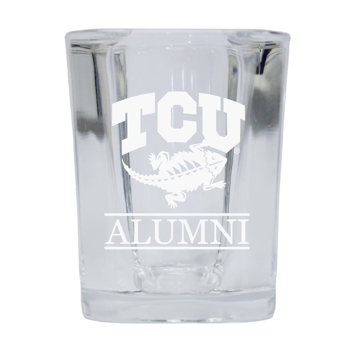 Texas Christian University Alumni Etched Square Shot Glass