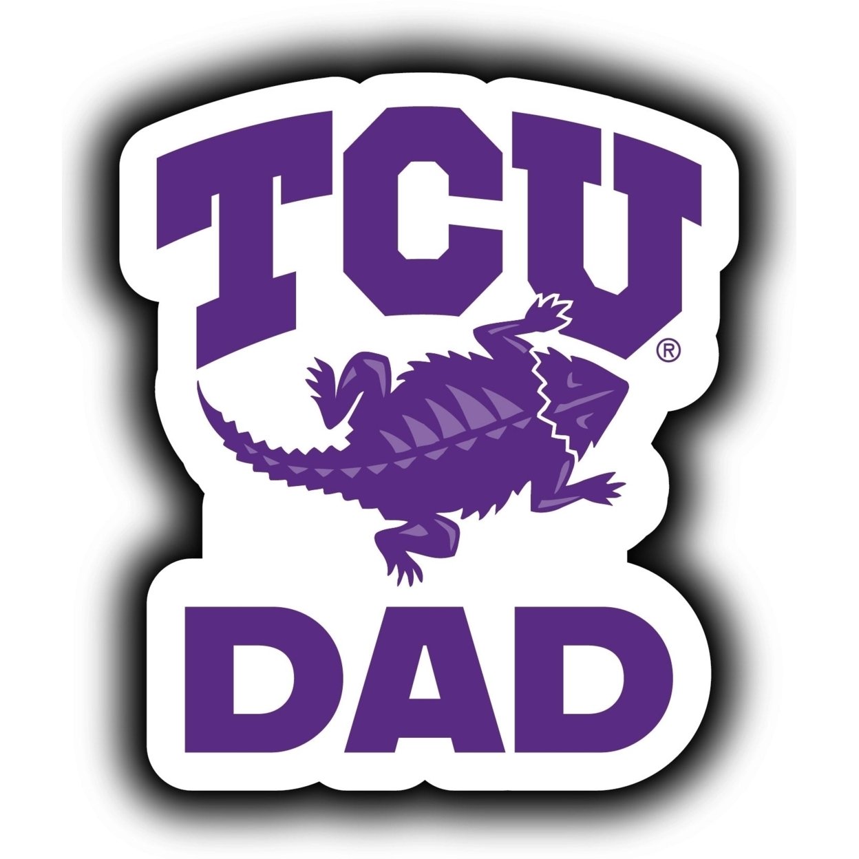 Texas Christian University 4-Inch Proud Dad Die Cut Decal