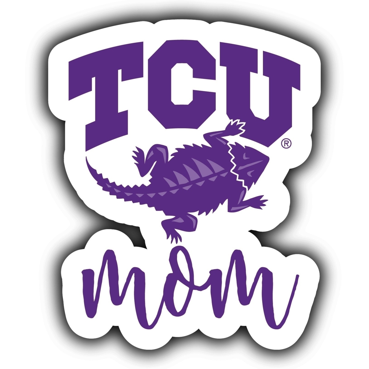 Texas Christian University Proud Mom 4-Inch Die Cut Decal