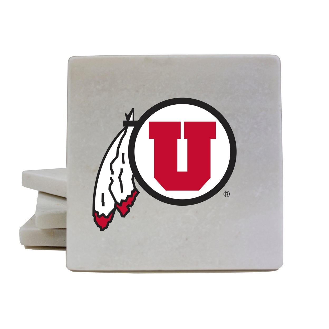 Utah Utes Marble Coaster 4 Pack