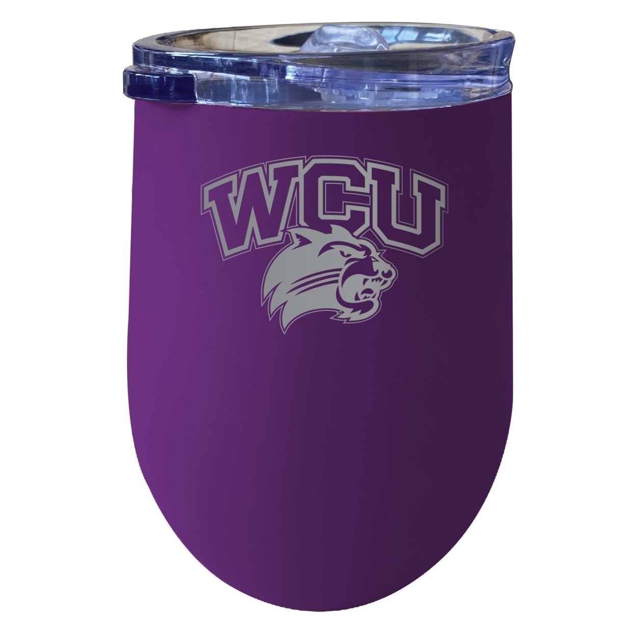 Western Carolina University 12 Oz Etched Insulated Wine Stainless Steel Tumbler Purple