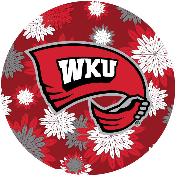 Western Kentucky Hilltoppers 4 Inch Round Floral Magnet