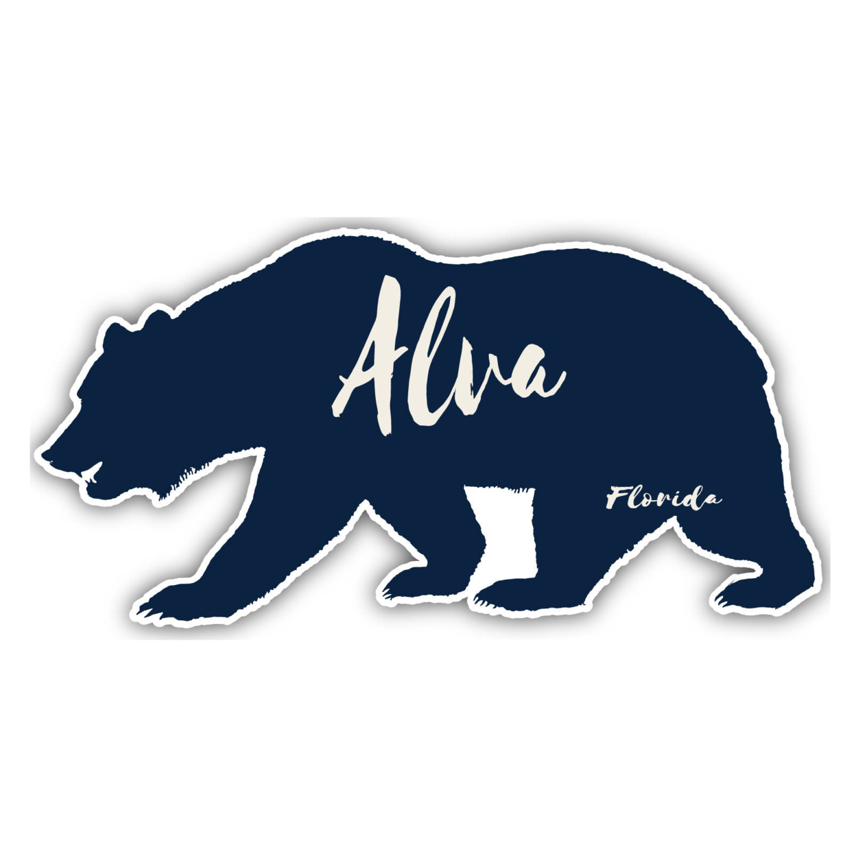 Alva Florida Souvenir Decorative Stickers (Choose Theme And Size) - Single Unit, 4-Inch, Bear