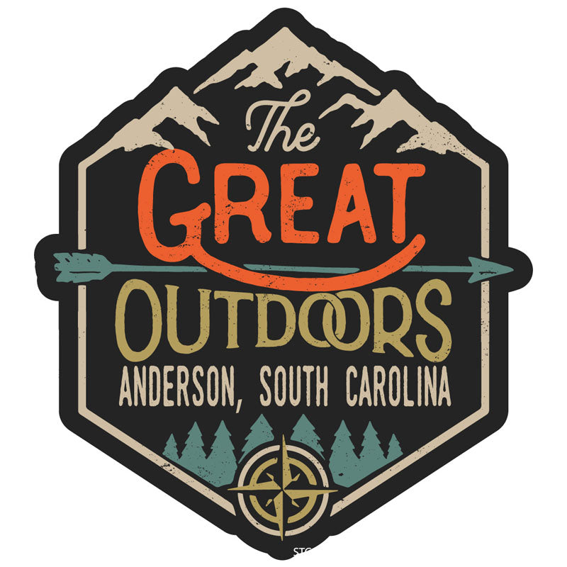 Anderson South Carolina Souvenir Decorative Stickers (Choose Theme And Size) - Single Unit, 10-Inch, Great Outdoors