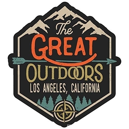 Los Angeles California The Great Outdoors Design 4-Inch Fridge Magnet