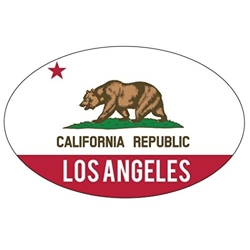 Los Angeles California West Coast Trendy Souvenir Oval Magnet