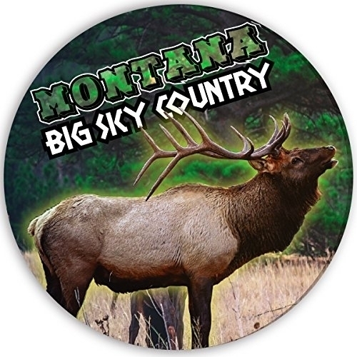 Montana Big Sky Country Elk State Souvenir Beverage Paper Coasters 4 Pack