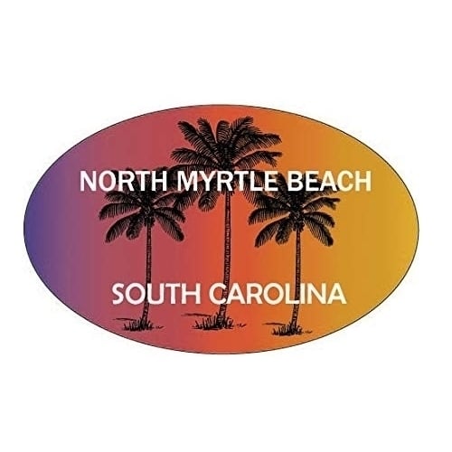 North Myrtle Beach South Carolina Trendy Souvenir Oval Decal