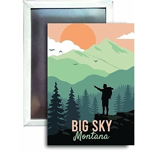 R And R Imports Big Sky Montana Refrigerator Magnet 2.5X3.5 Approximately Hike Destination