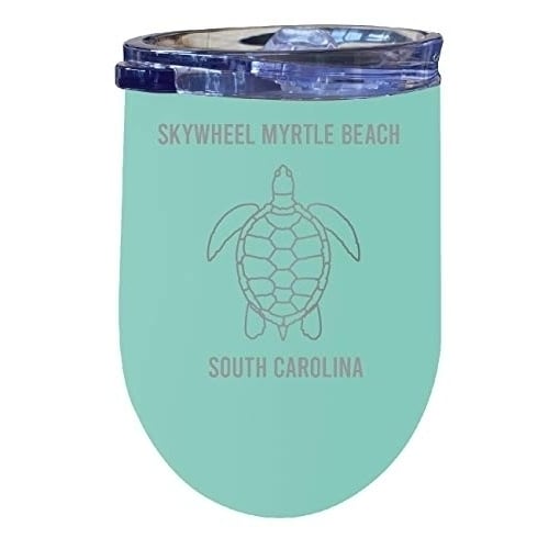 R And R Imports Skywheel Myrtle Beach South Carolina 12 Oz Seafoam Laser Etched Insulated Wine Stainless Steel