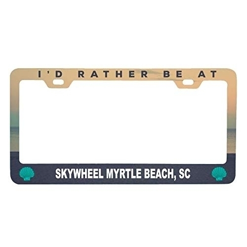 R And R Imports SkyWheel Myrtle Beach South Carolina Sea Shell Design Souvenir Metal License Plate Frame