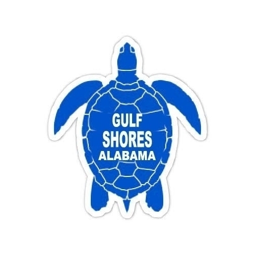 Gulf Shores Alabama Souvenir Turtle Shape Decal 4 Inch