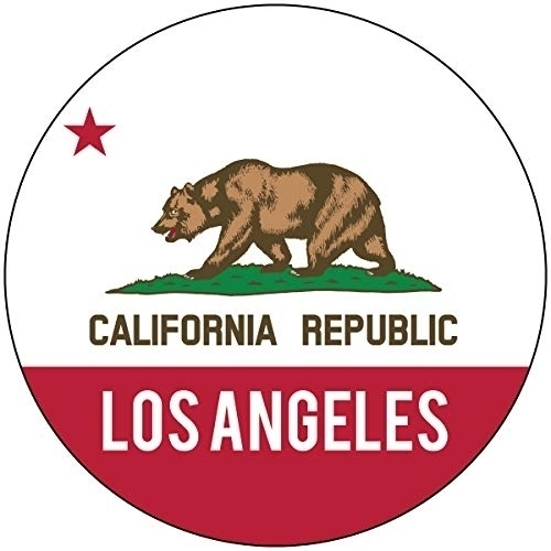 R And R Imports Los Angeles California West Coast Trendy Souvenir 4 Inch Round Magnet