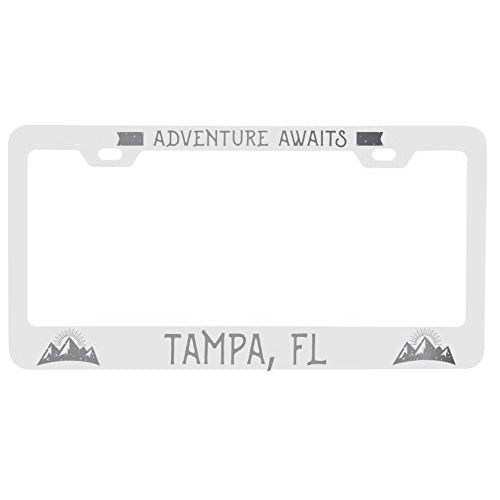 R And R Imports Tampa Florida Laser Engraved Metal License Plate Frame Adventures Awaits Design
