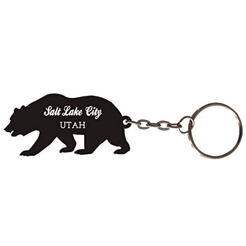 Salt Lake City Utah Souvenir Metal Bear Keychain