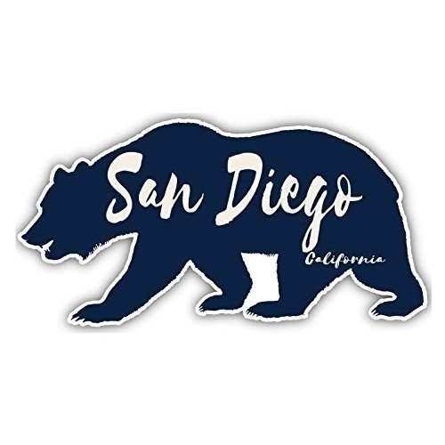 San Diego California Souvenir 3x1.5-Inch Vinyl Decal Sticker Bear Design