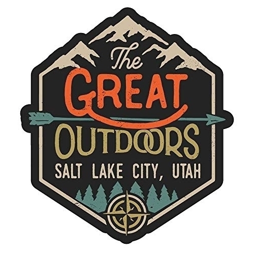Salt Lake City Utah The Great Outdoors Design 4-Inch Fridge Magnet