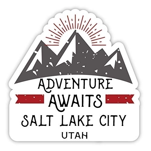 Salt Lake City Utah Souvenir 2-Inch Vinyl Decal Sticker Adventure Awaits Design